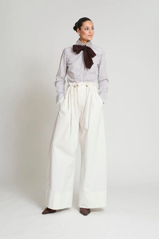 PANTALON MOSCU VELVETON CREMA Trousers Zaitegui Studio 