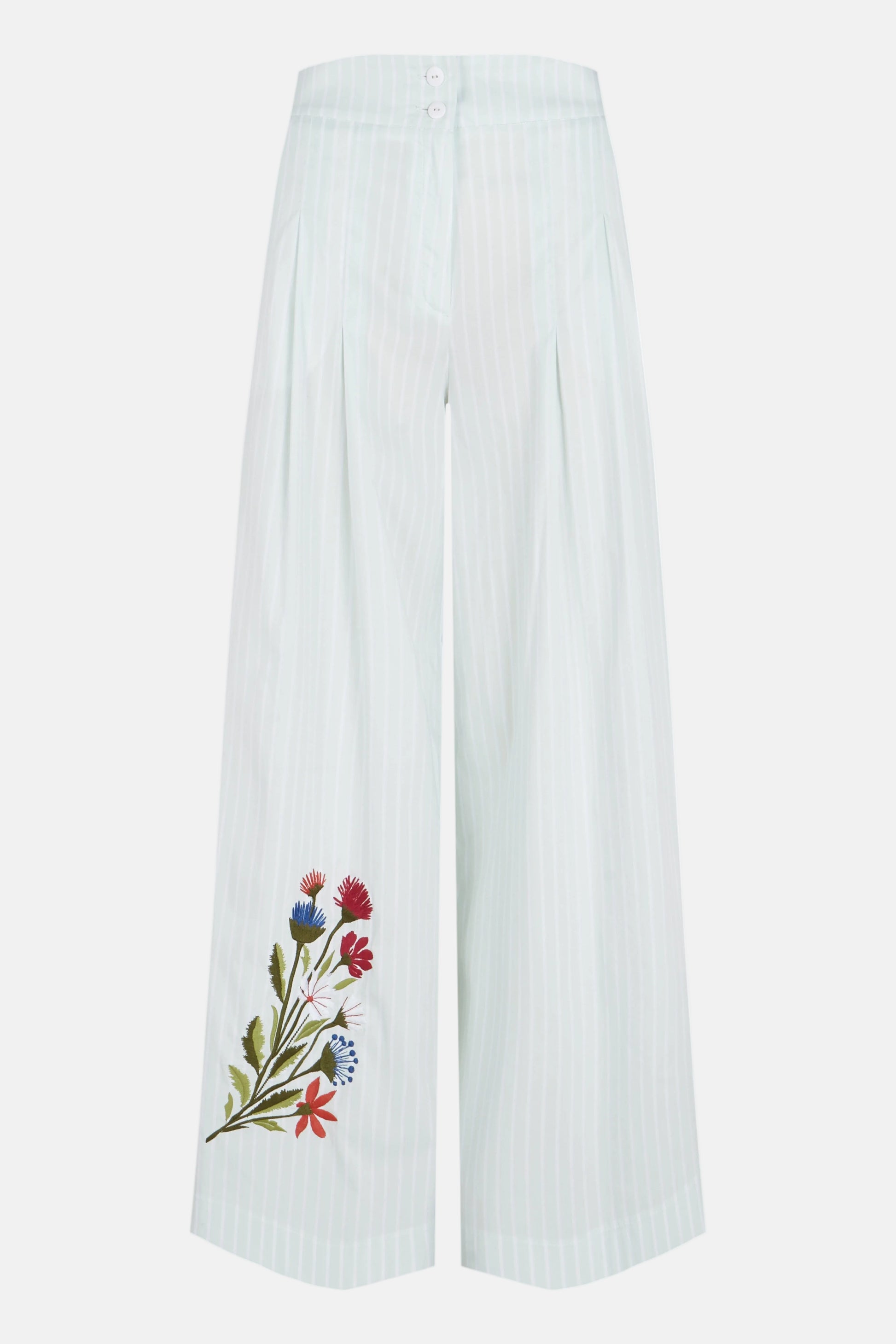 Pantalon palazzo brote verde Trousers Copines 