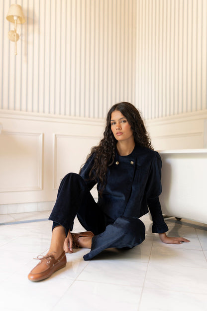 Pantalón pana azul marino Trousers Vano Studio 