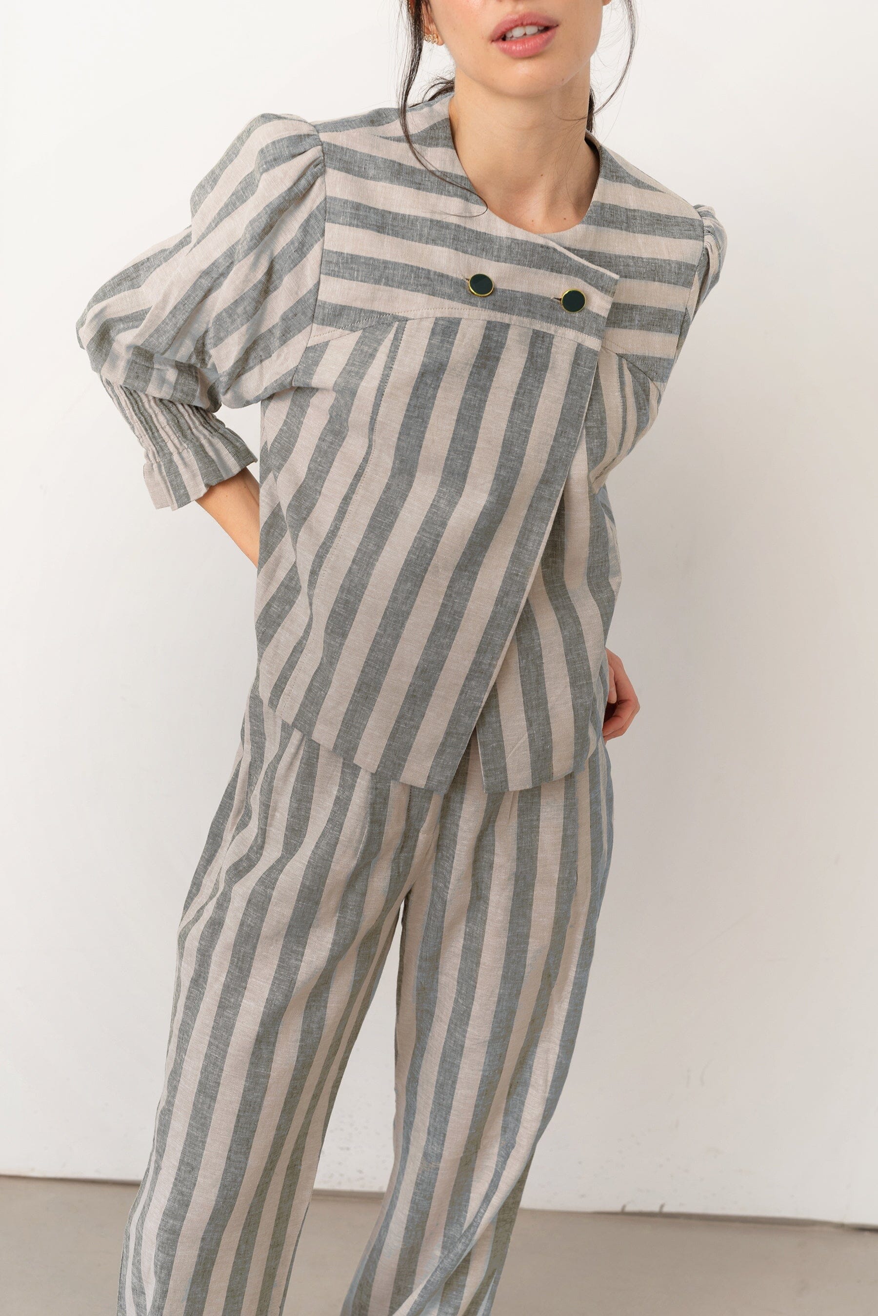 Pantalón rayas azul Trousers Vano Studio 