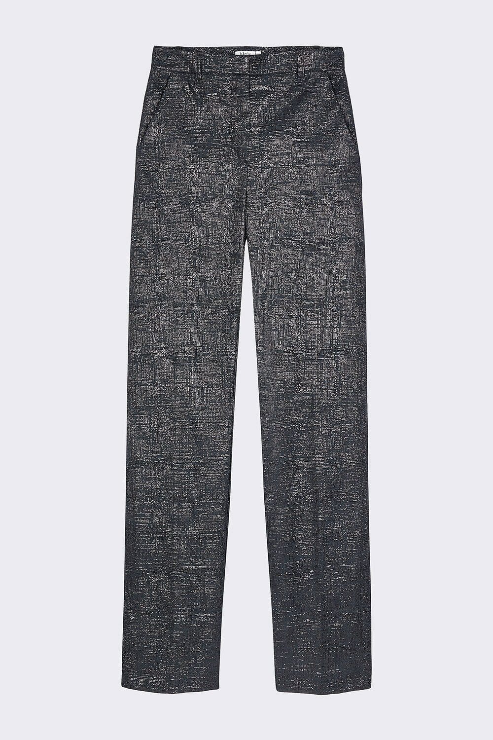 Pantalón recto jacquard gris Bleis Madrid 