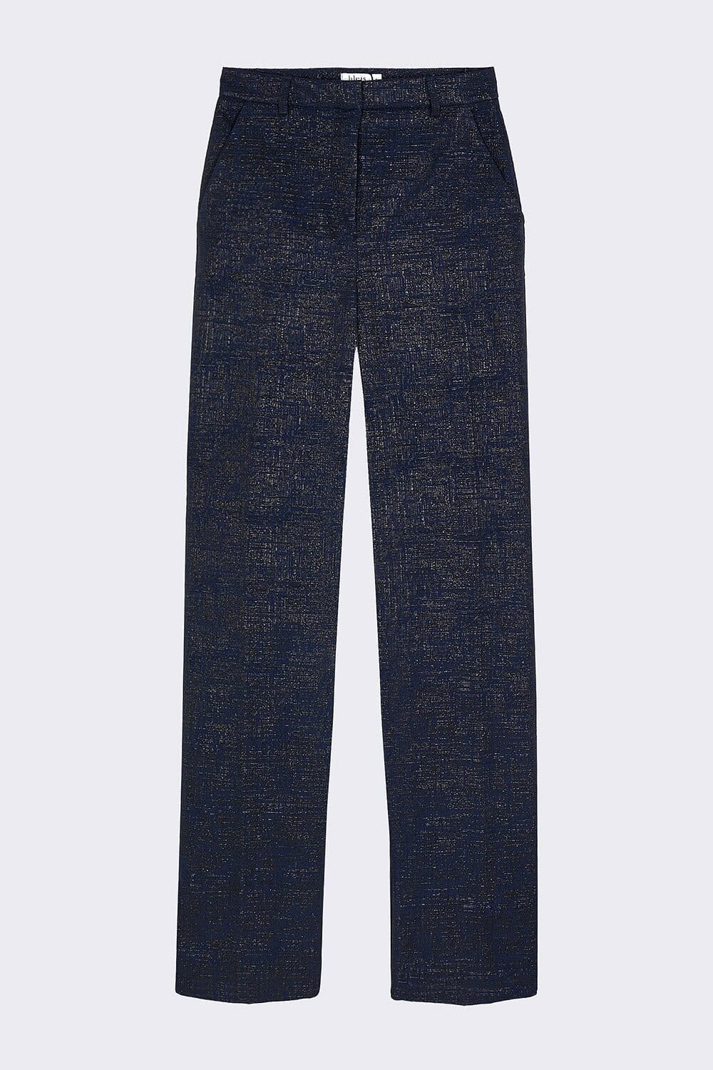 Pantalón recto jacquard navy Trousers Bleis Madrid 