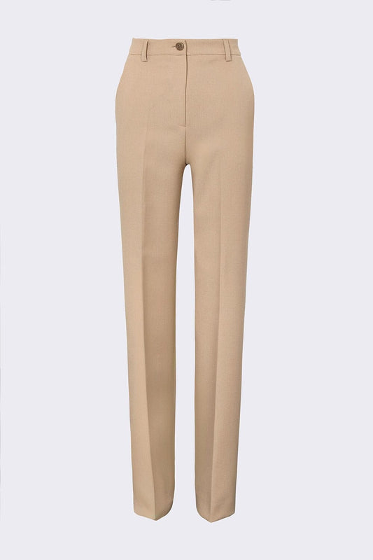 Pantalón recto lana beige Bleis Madrid 