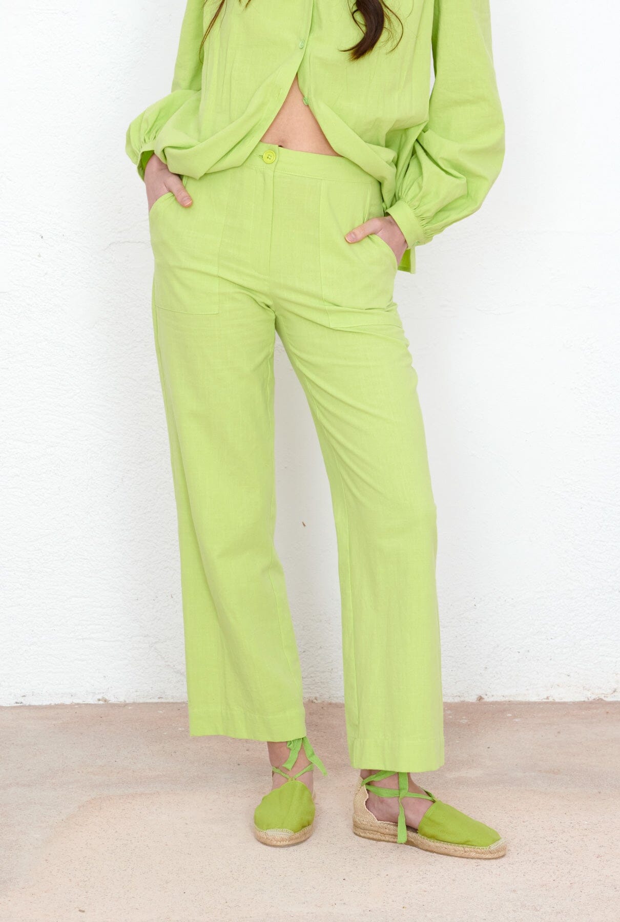 Pantalón Rocío verde Trousers SOY FASCINANTE 
