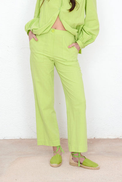 Pantalón Rocío verde Trousers SOY FASCINANTE 