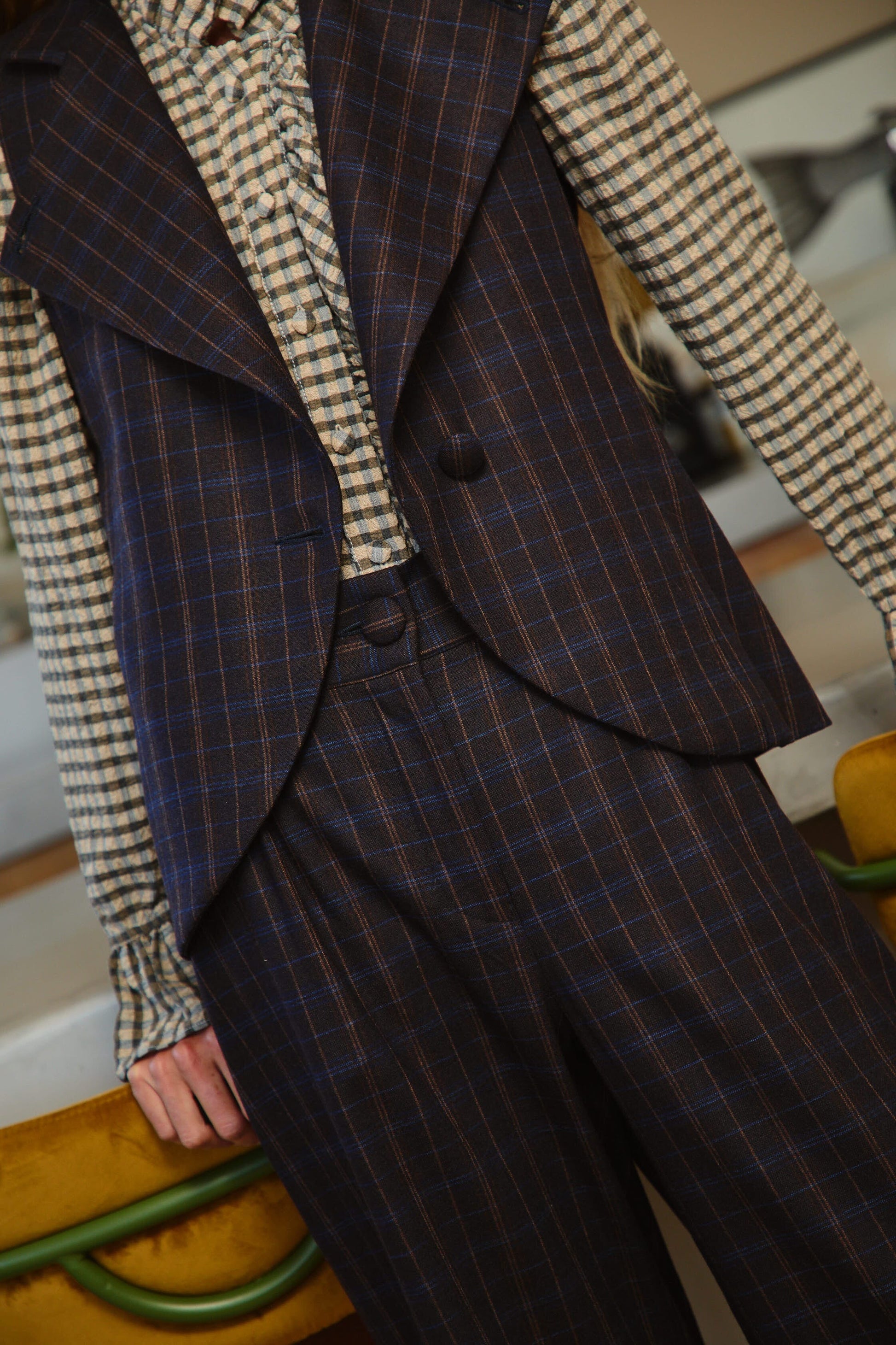 Pantalón Sereno Cuadros Azul Trousers IPA BRAND 