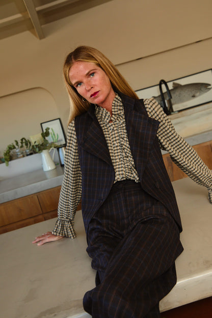 Pantalón Sereno Cuadros Azul Trousers IPA BRAND 