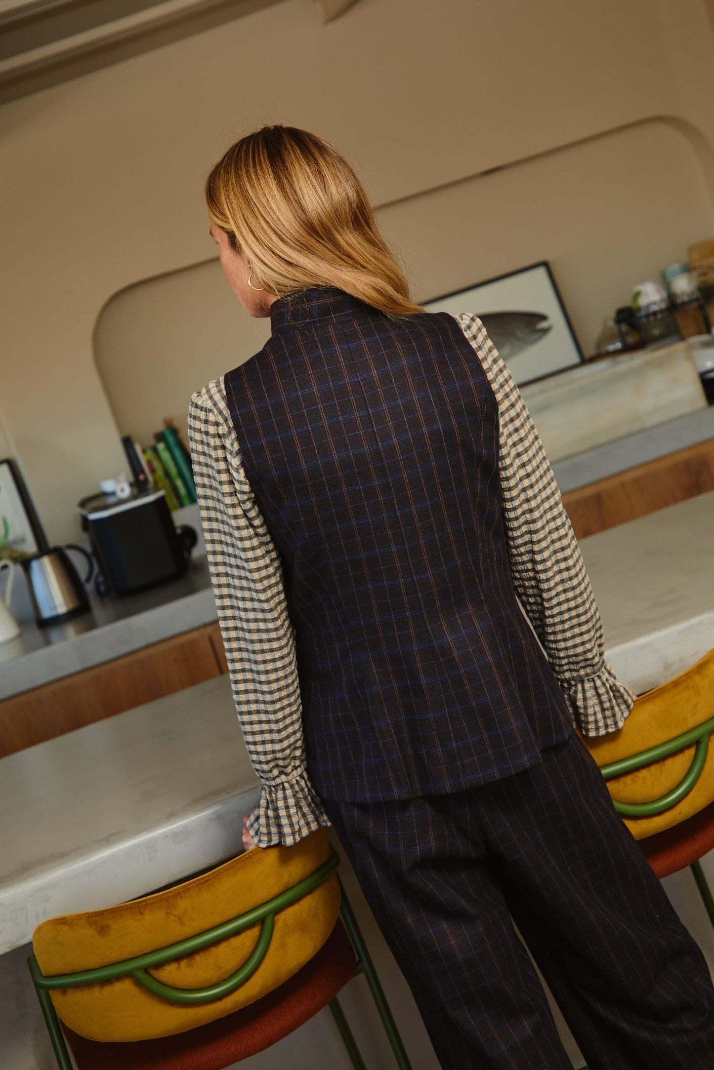 Pantalón Sereno Cuadros Azul Trousers IPA BRAND 