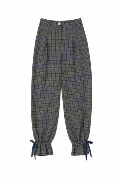 Pantalón Sophie Tartán Azul Trousers IPA BRAND 