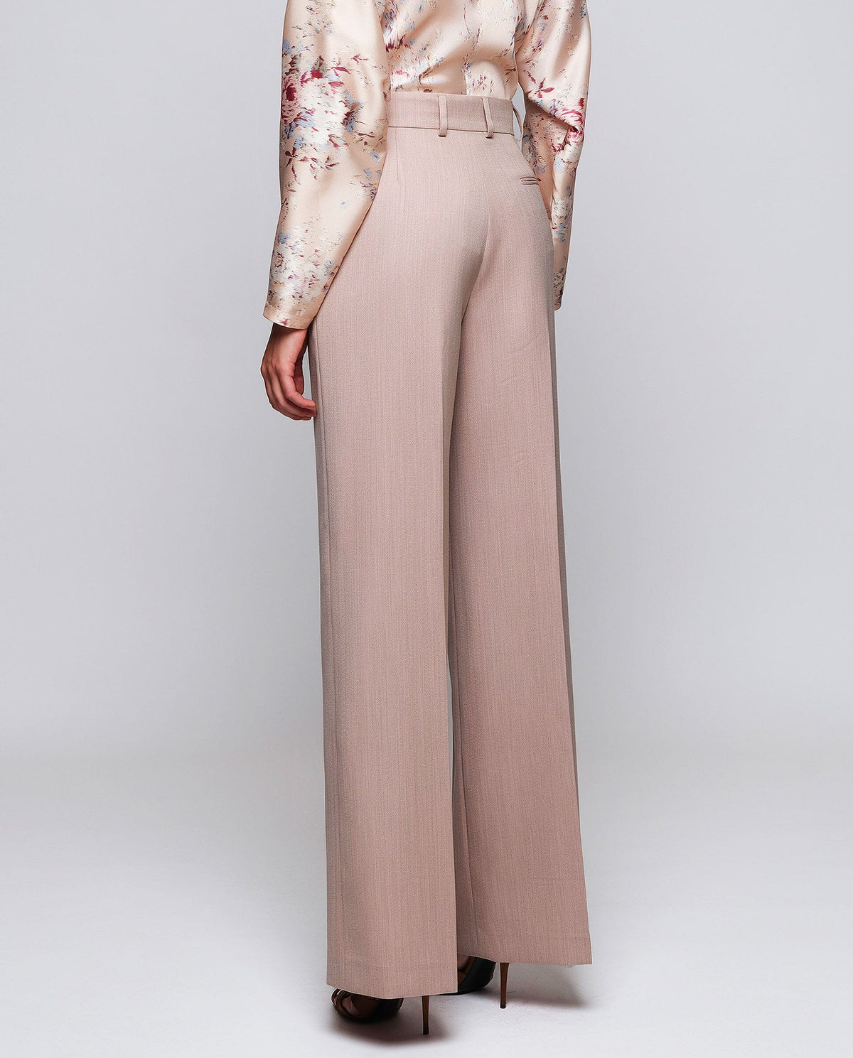 Pantalón traje rosa de lana MUJER / PANTALONES / PANTALONES LARGOS Mirto 