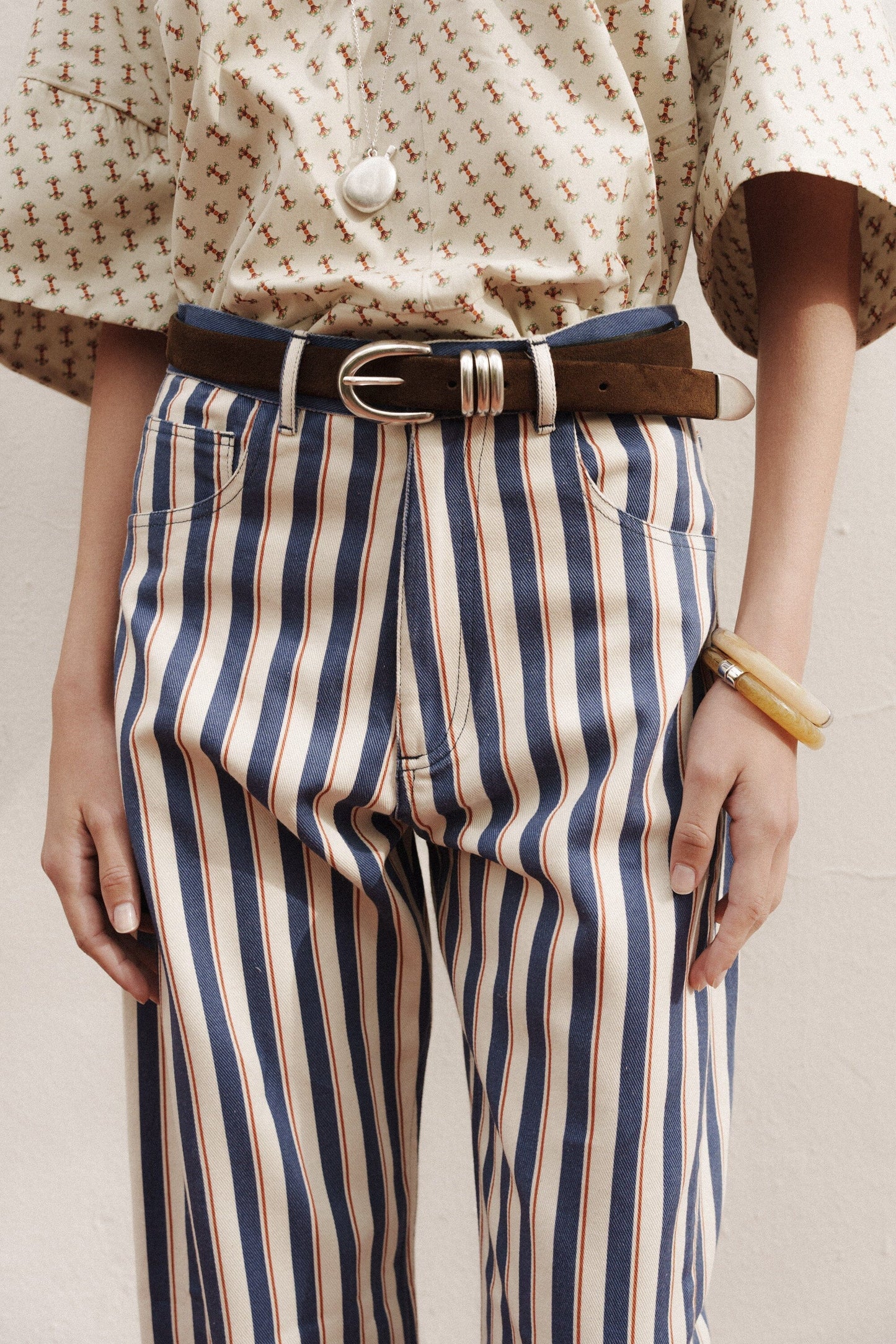 PANTALÓN TRIFLO AZUL Trousers Himba Collection 