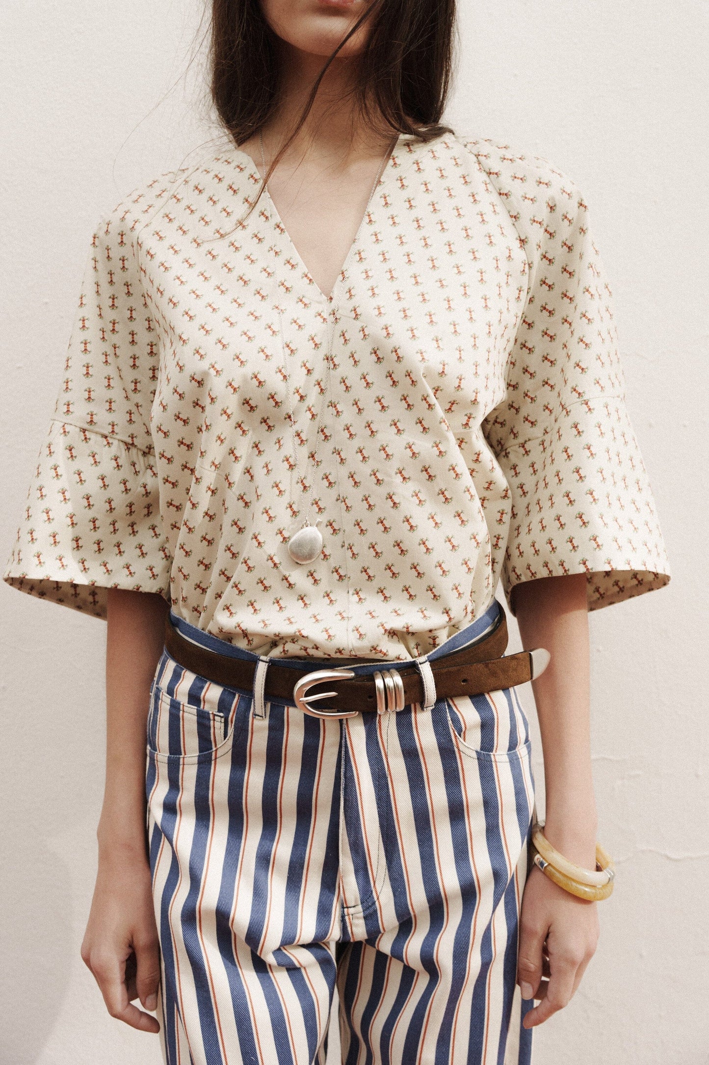 PANTALÓN TRIFLO AZUL Trousers Himba Collection 