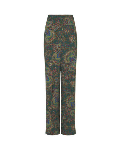 Pantalón verde estampado paisley · Mirto · vista 4