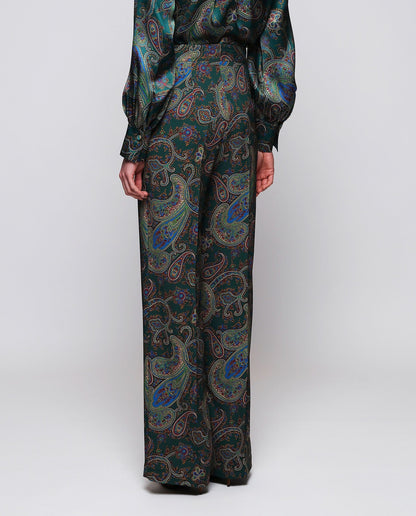 Pantalón verde estampado paisley · Mirto · vista 2