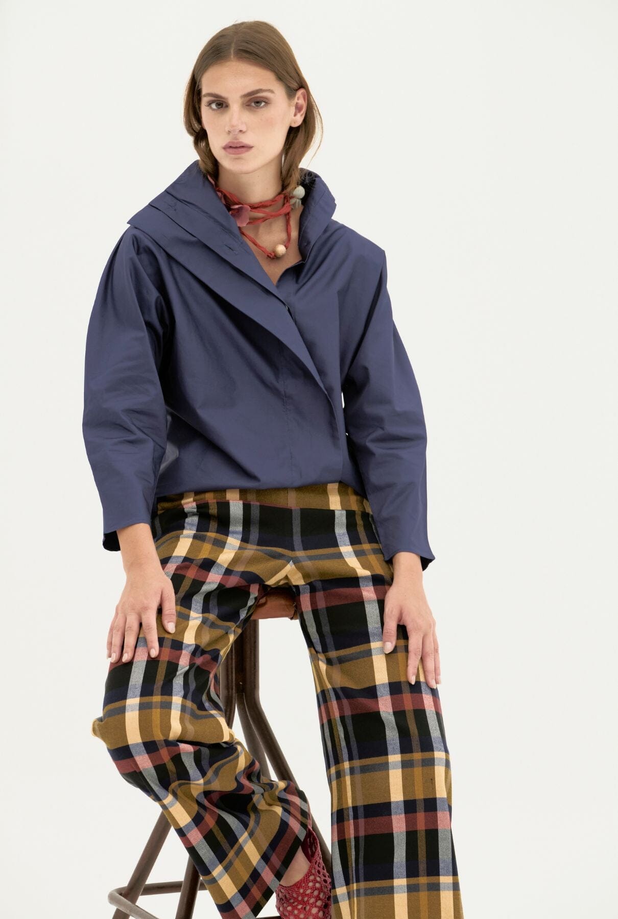 PANTALÓN WALTER FONDO AZUL MARINO Trousers Iki Essentials 