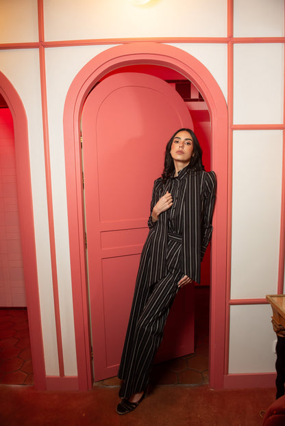 Pantalón Warmth Rayas Blanco y Negro Trousers IPA BRAND 