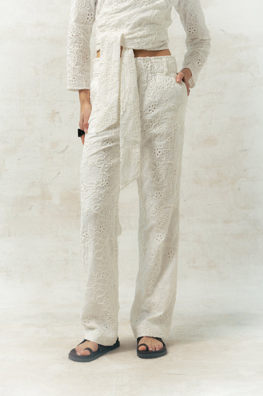 Pantalones Ainhoa Bordados Trousers Julise Magon 