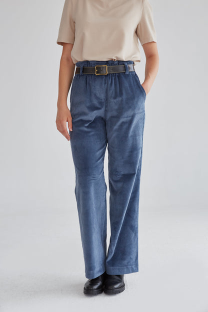 Pantalones Ainhoa Pana azul grisáceo Trousers Julise Magon 