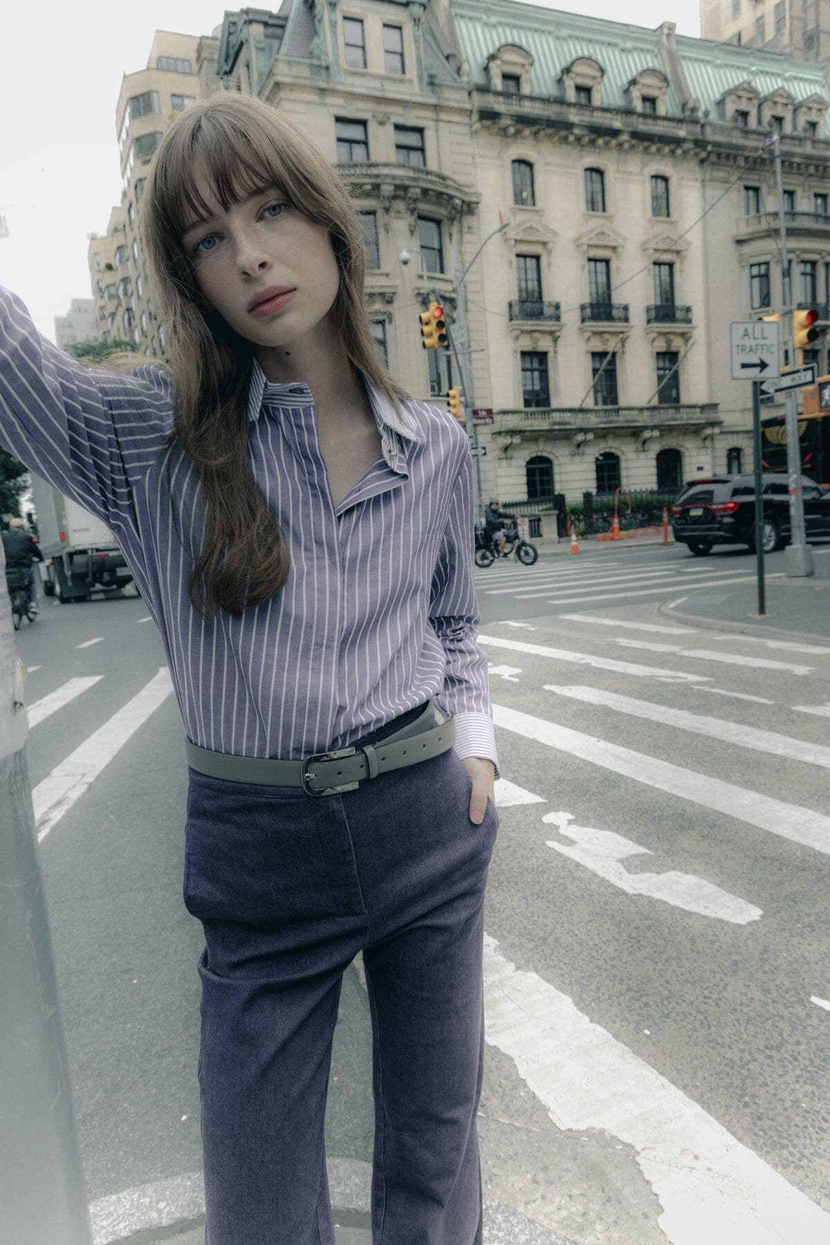 Pantalones Icíar denim slim marino Pantalones Julise Magon 