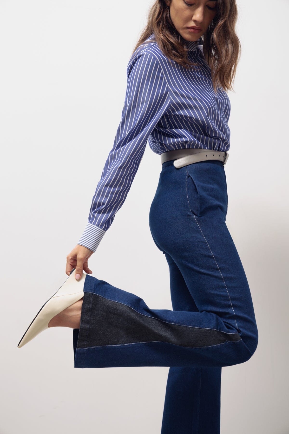 Pantalones Icíar denim slim marino Pantalones Julise Magon 