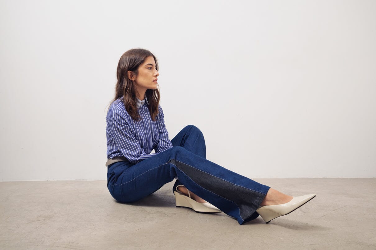 Pantalones Icíar denim slim marino Pantalones Julise Magon 