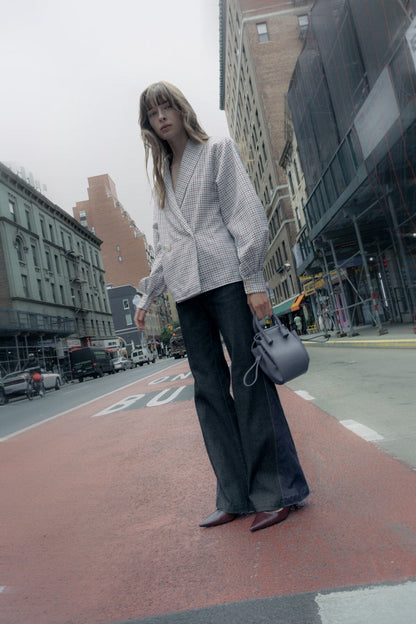 Pantalones Icíar denim slim negro Pantalones Julise Magon 