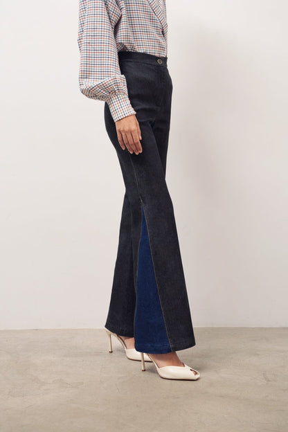 Pantalones Icíar denim slim negro Pantalones Julise Magon 