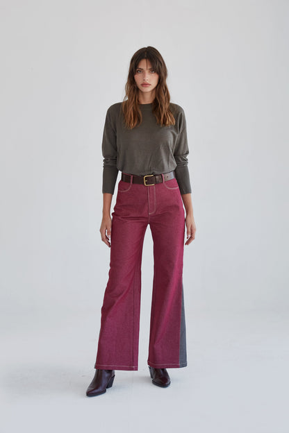 Pantalones vaqueros Alba 2.0 granate · Julise Magon · vista 3