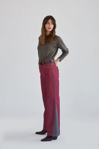 Pantalones vaqueros Alba 2.0 granate · Julise Magon · vista 4
