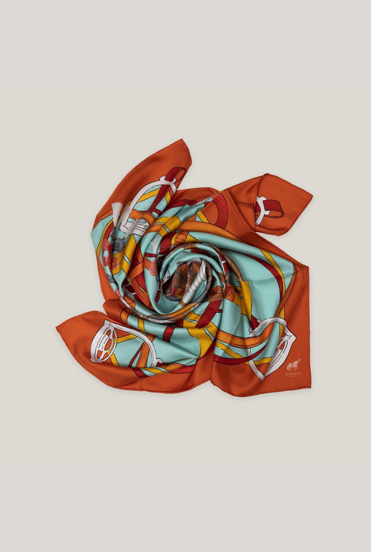 Pañuelo naranja 100% seda Foulards & Scarves Dorantes Harness 