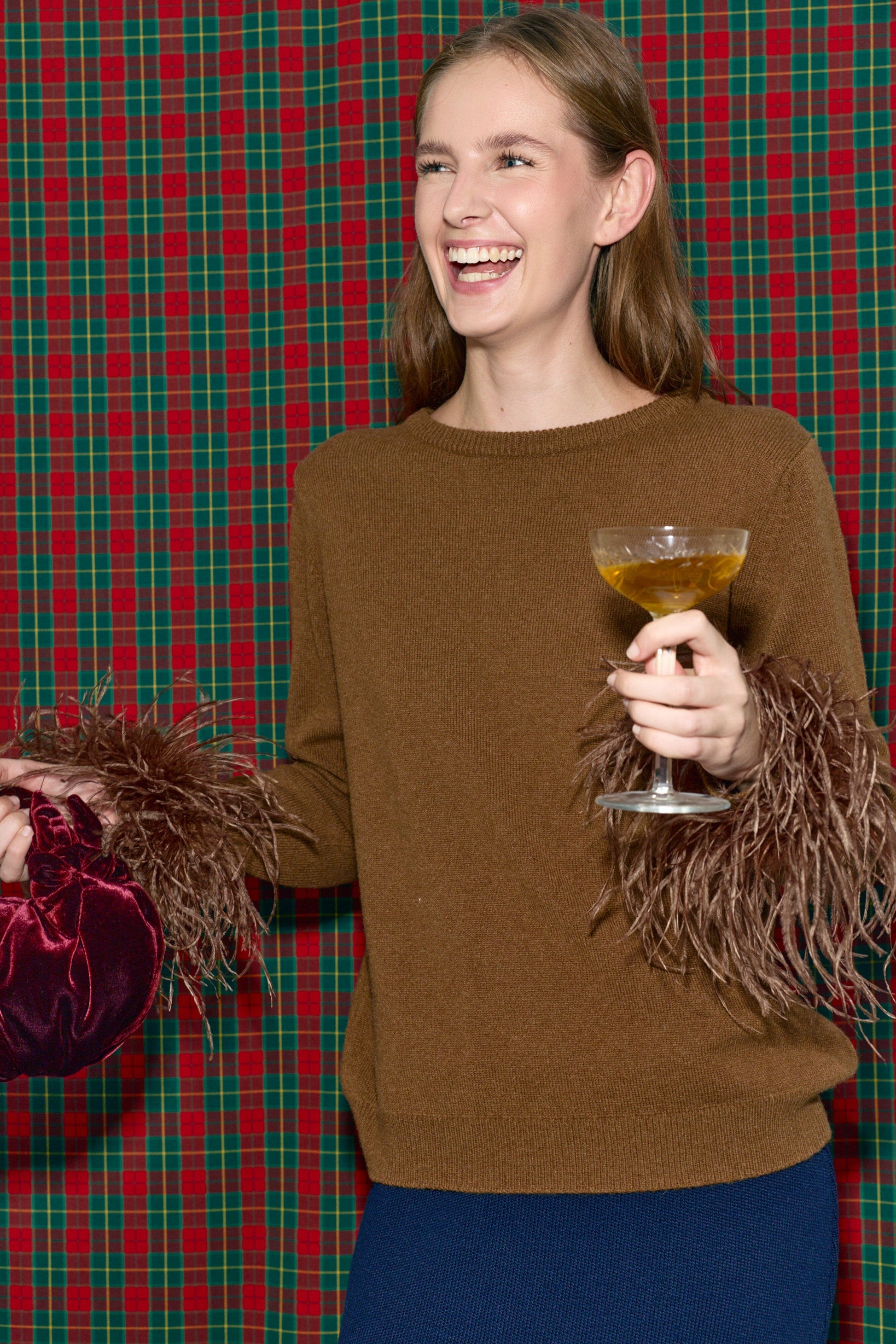 Patricia Cashmere Blend Jumper Brown Sweaters Laia Alen 