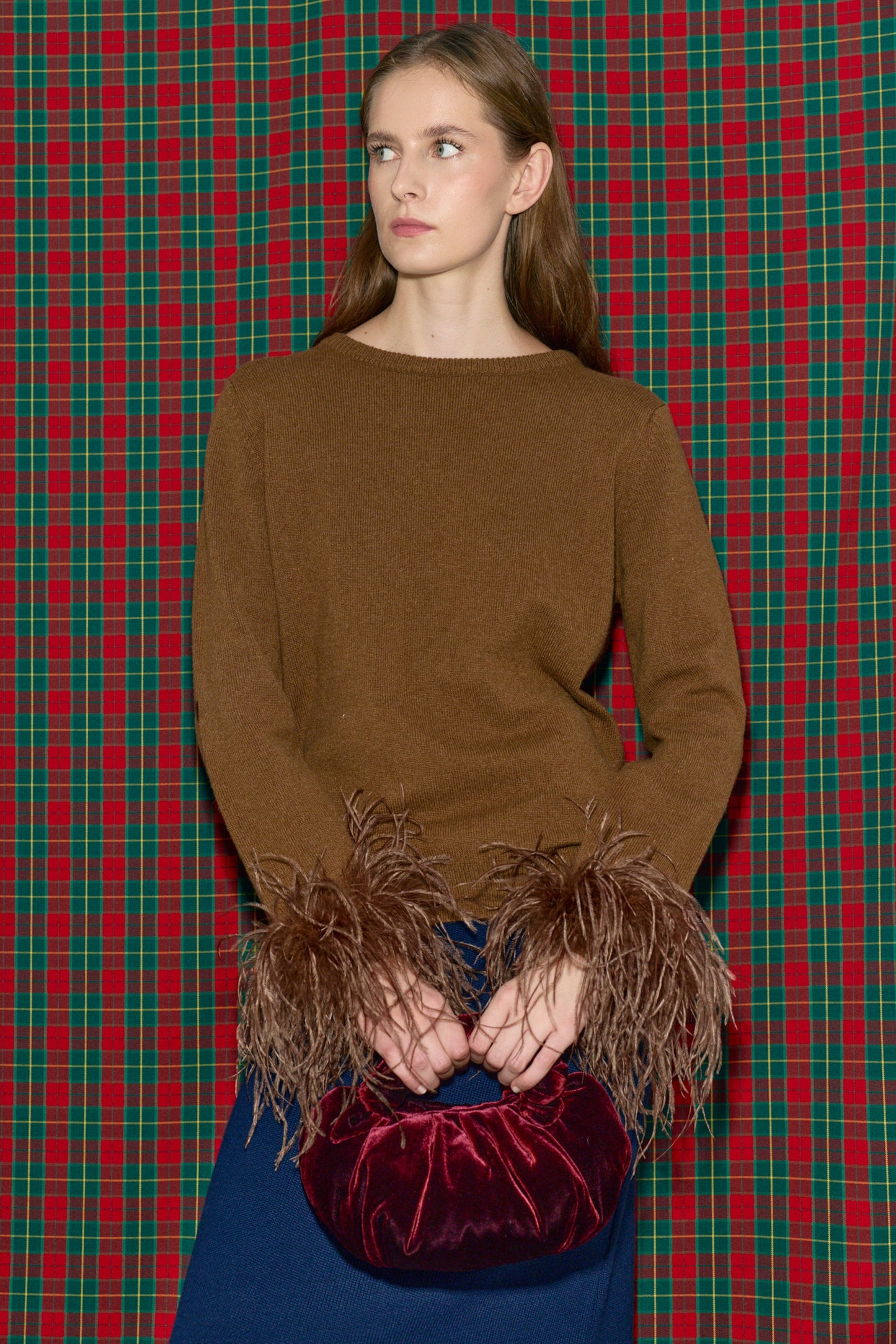 Patricia Cashmere Blend Jumper Brown Sweaters Laia Alen 