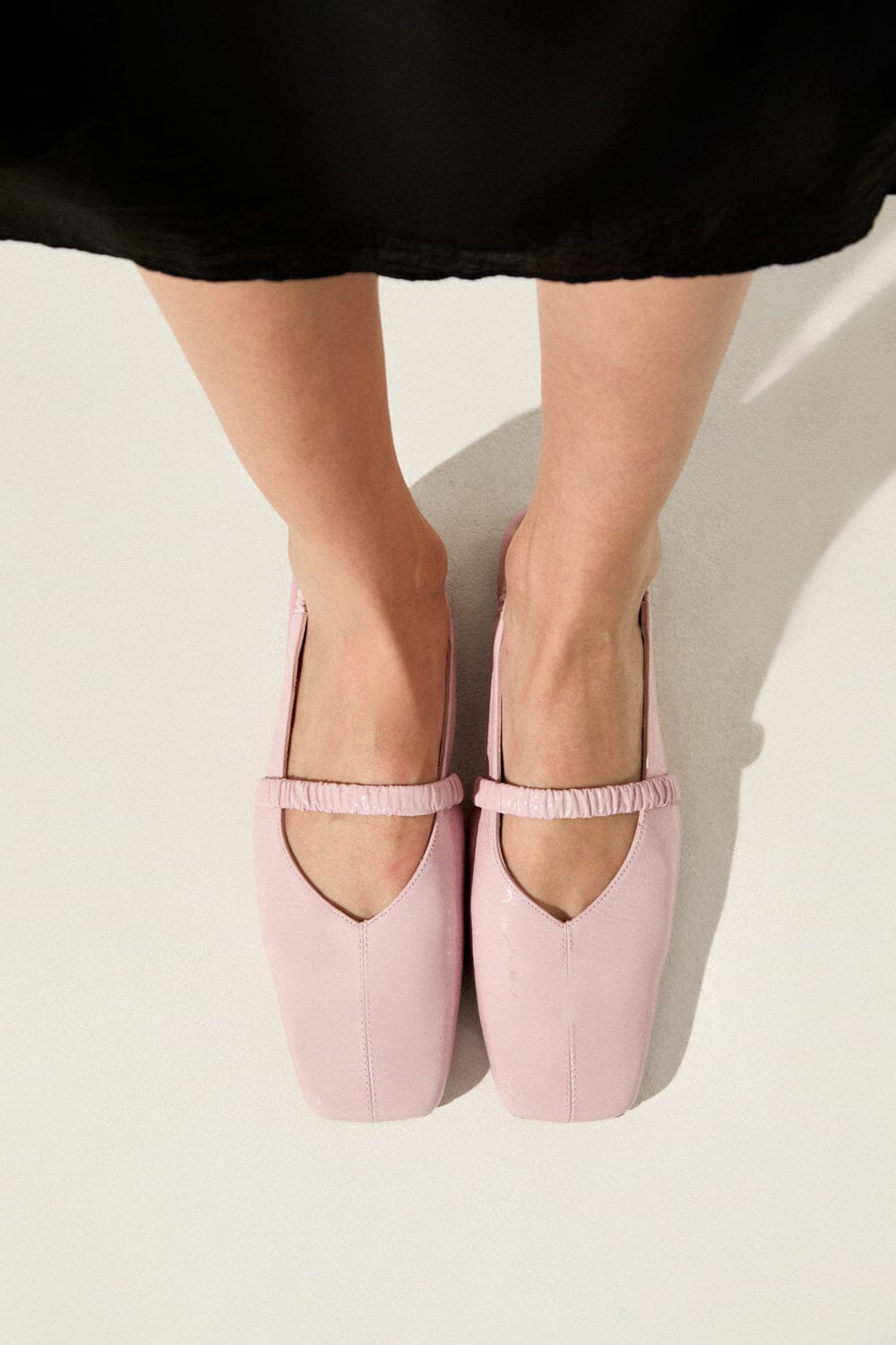 Patti Slingback Flats in Pink Patent Leather Flat shoes AUGUSTA 