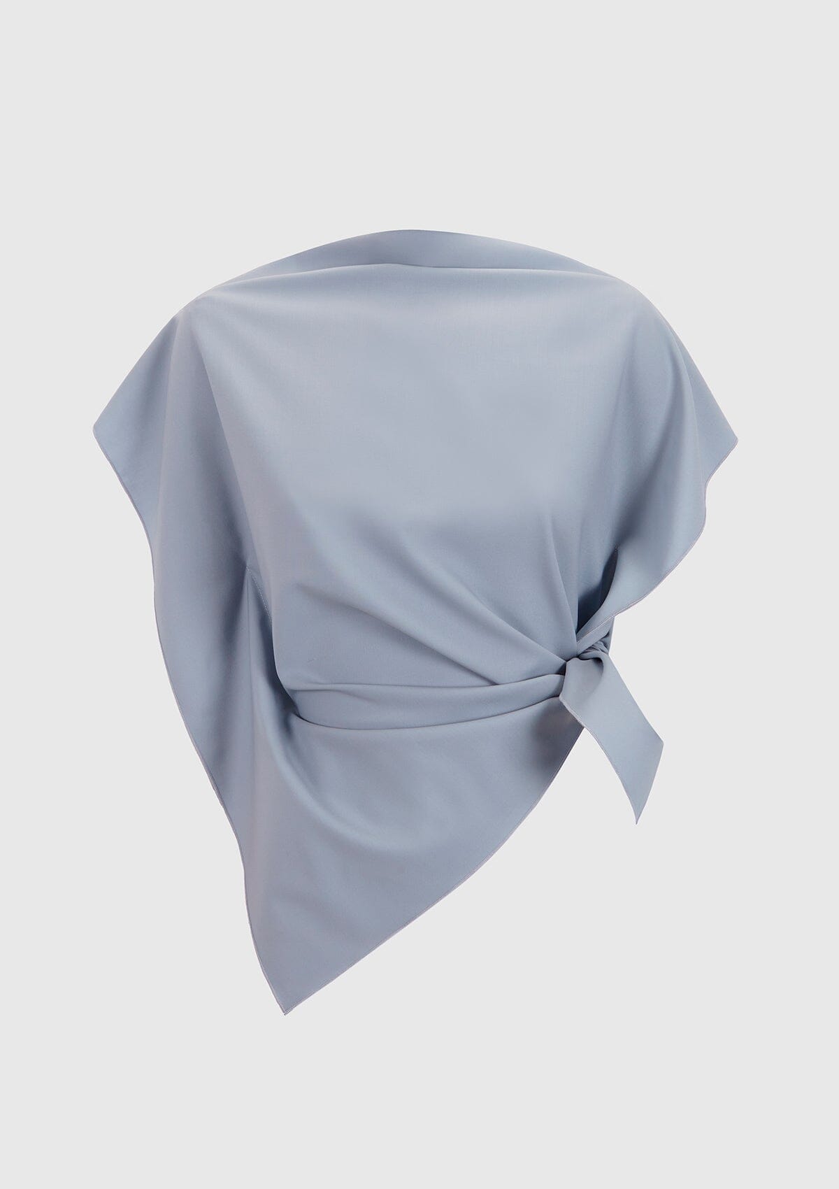 Pearl blue wool 'pañoleta' top Tops and Blouses Boscoier 