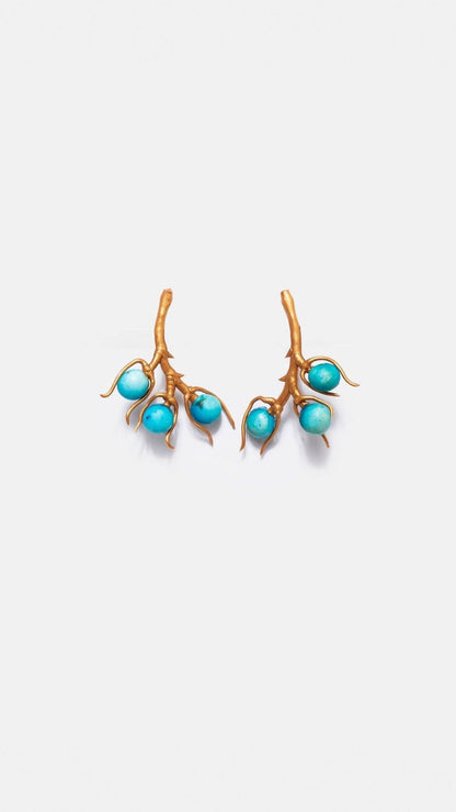 Pendiente Laura Frutos Azul Earrings Joaquin Blanco 