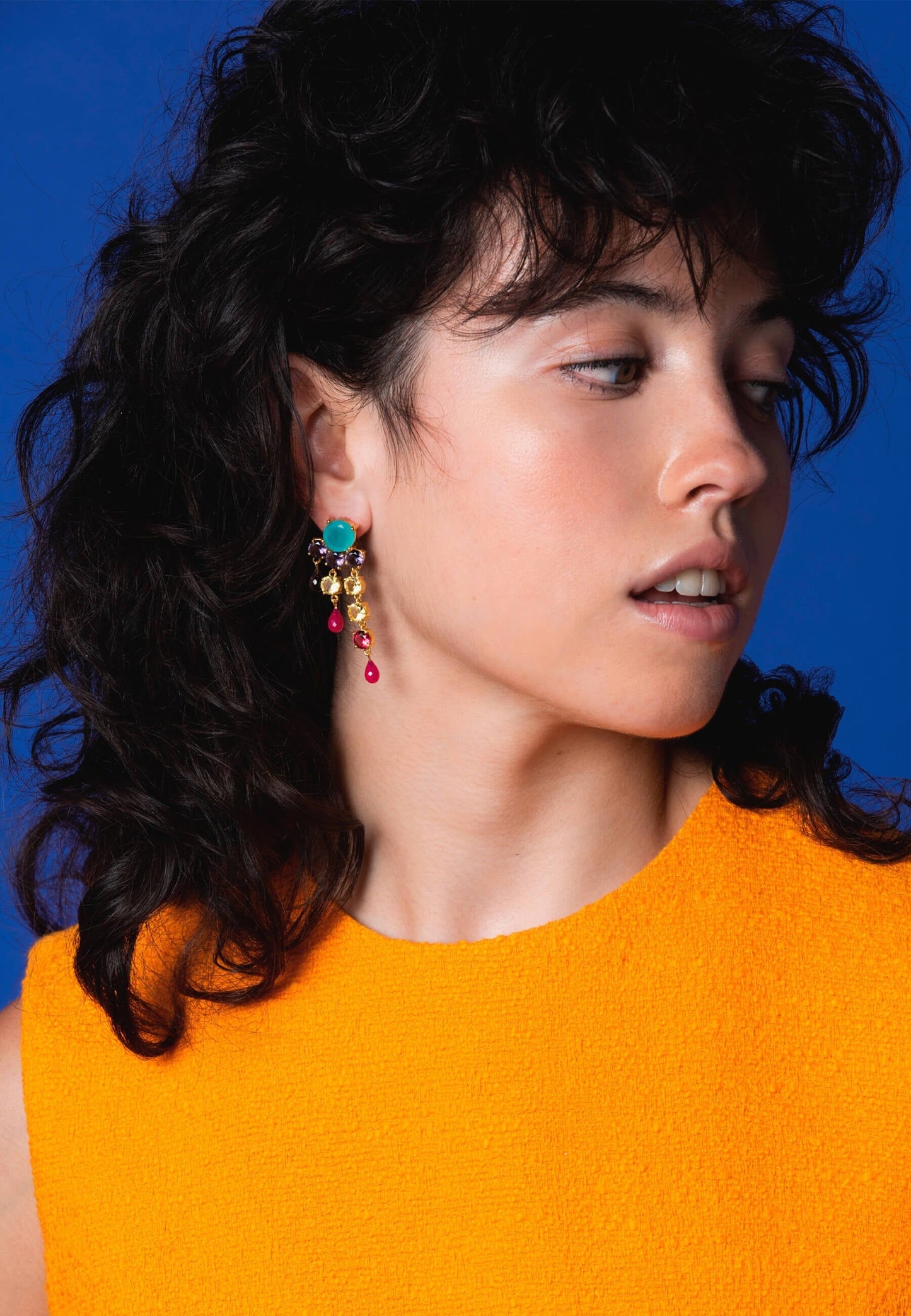 Pendientes Adoration Rosa y Morado Earrings LAVANI 