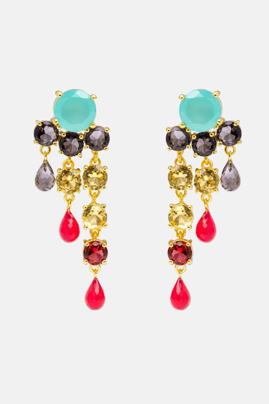 Pendientes Adoration Rosa y Morado Earrings LAVANI 