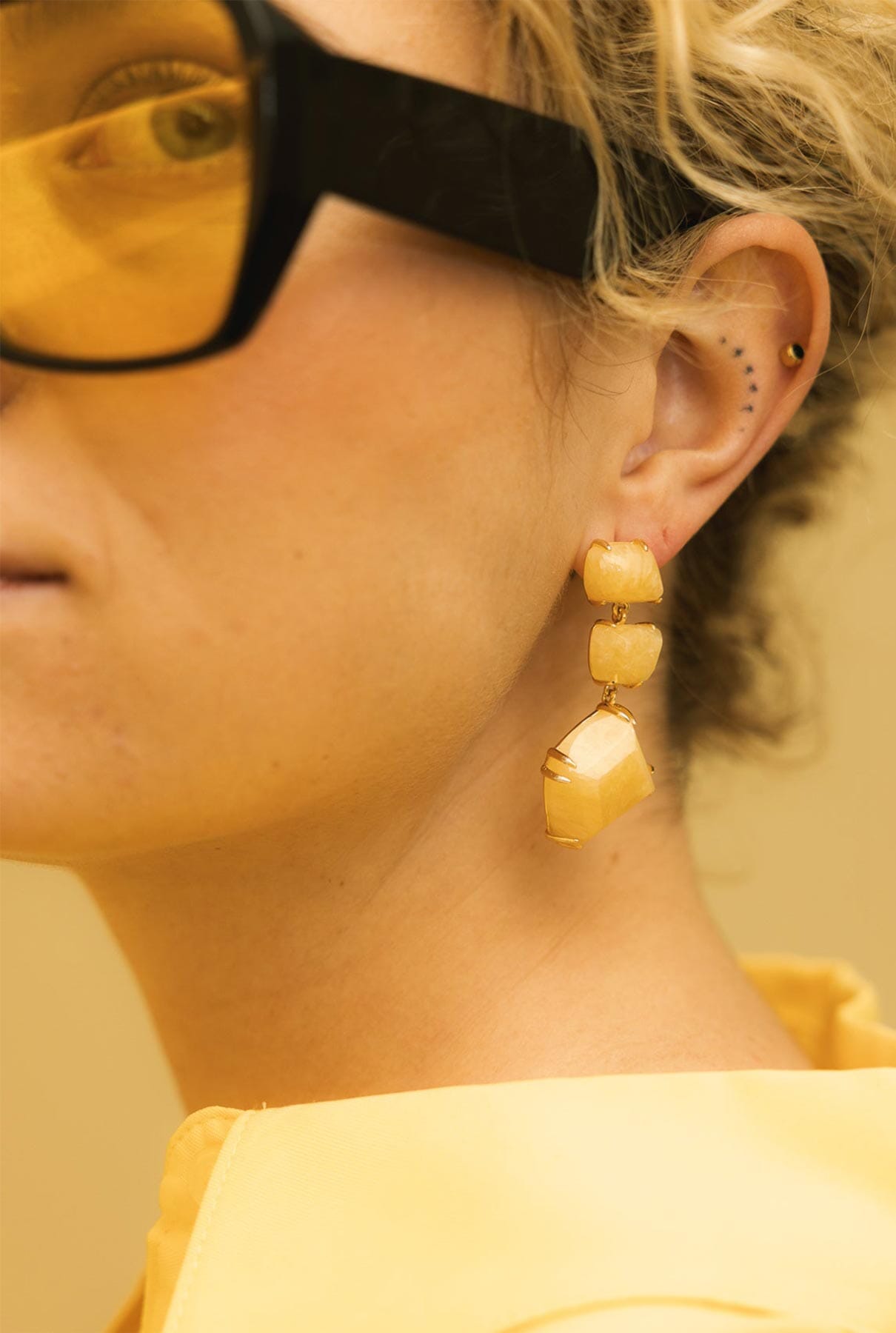 Pendientes Apolo Calcita Melocotón Earrings Coolook 