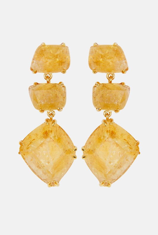 Pendientes Apolo Cuarzo Citrino Earrings Coolook 