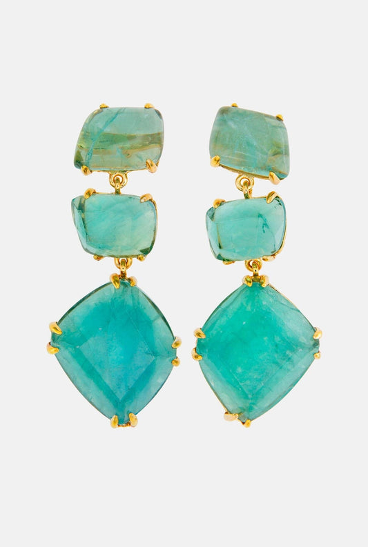 Pendientes Apolo Fluorita Verde Earrings Coolook 