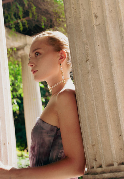 Pendientes Balance Blanco Earrings LAVANI 