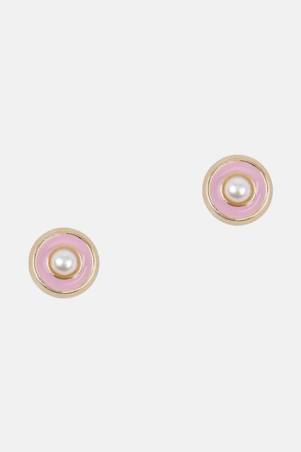 Pendientes Bebé Rosa Oro Amarillo 18k con Perlas Earrings Elena Carrera 