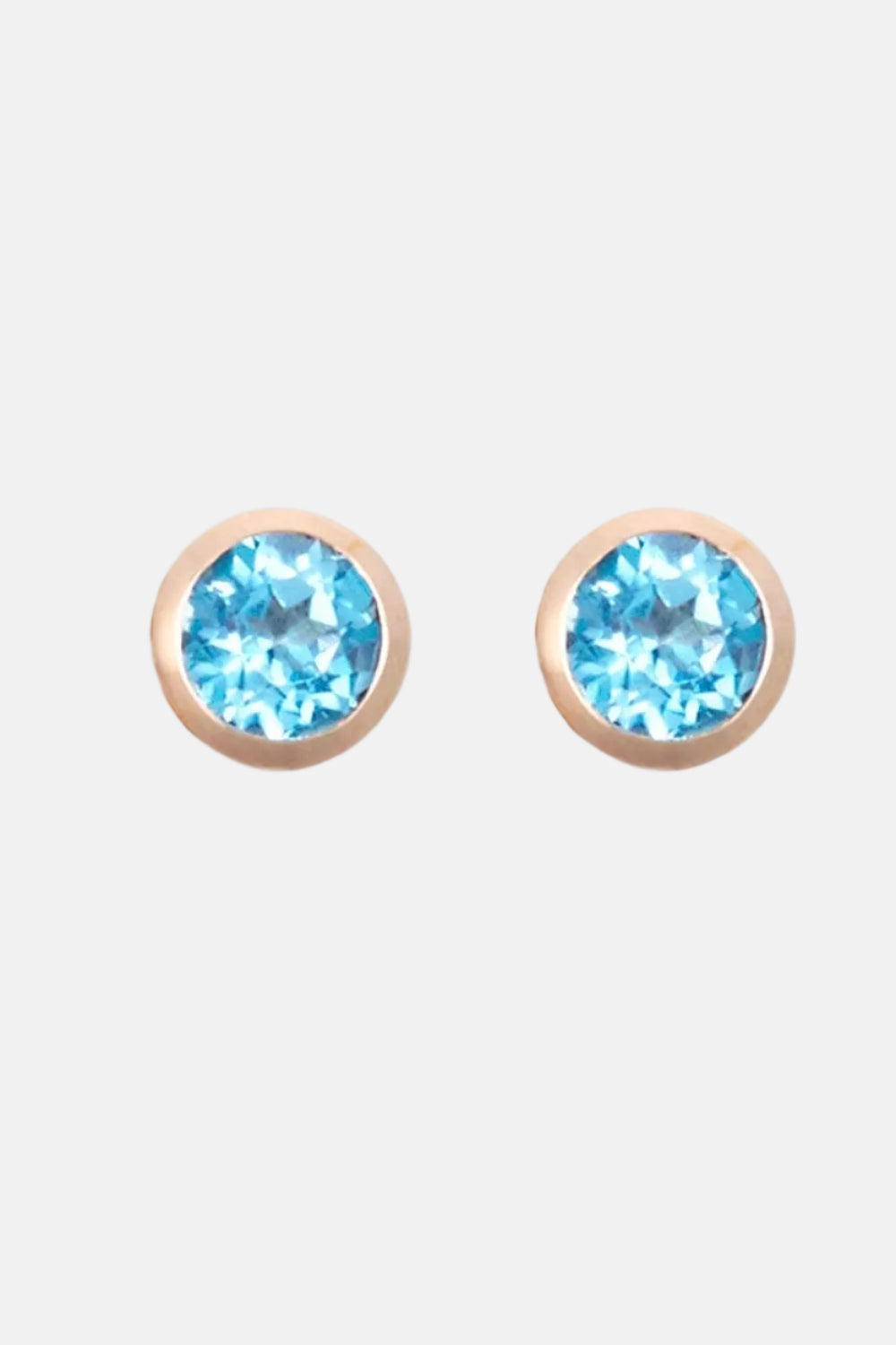 Pendientes Bubbles Oro Amarillo Topacio Azul Earrings Elena Carrera 
