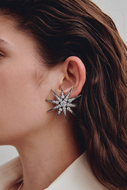 Pendientes Estrella de Plata Grande Earrings Ynes Suelves Jewellry 