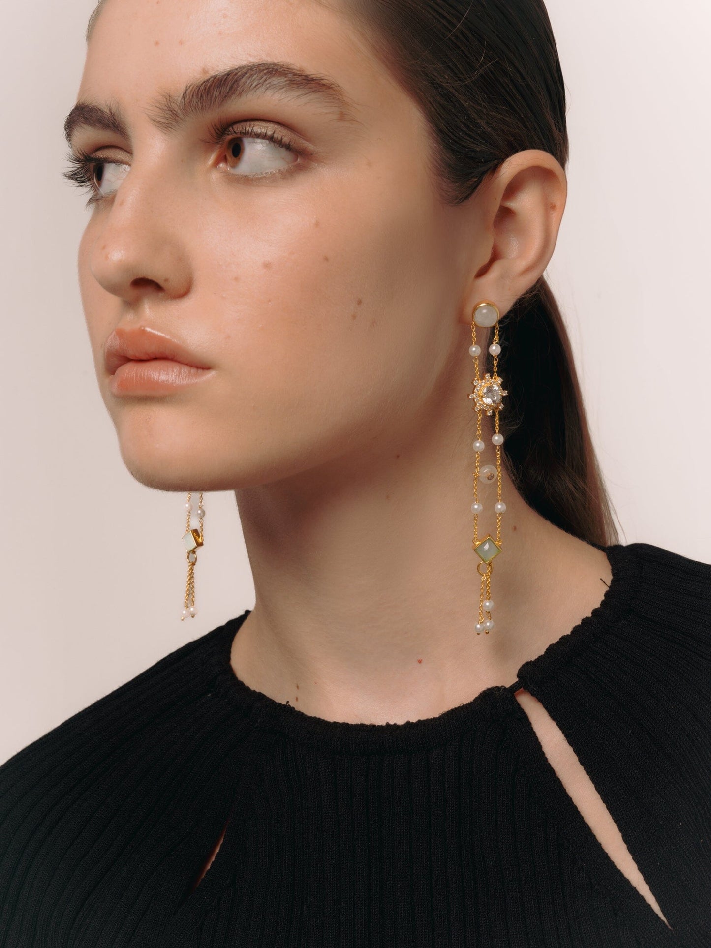 Pendientes Galatea Blancos Earrings LAVANI 