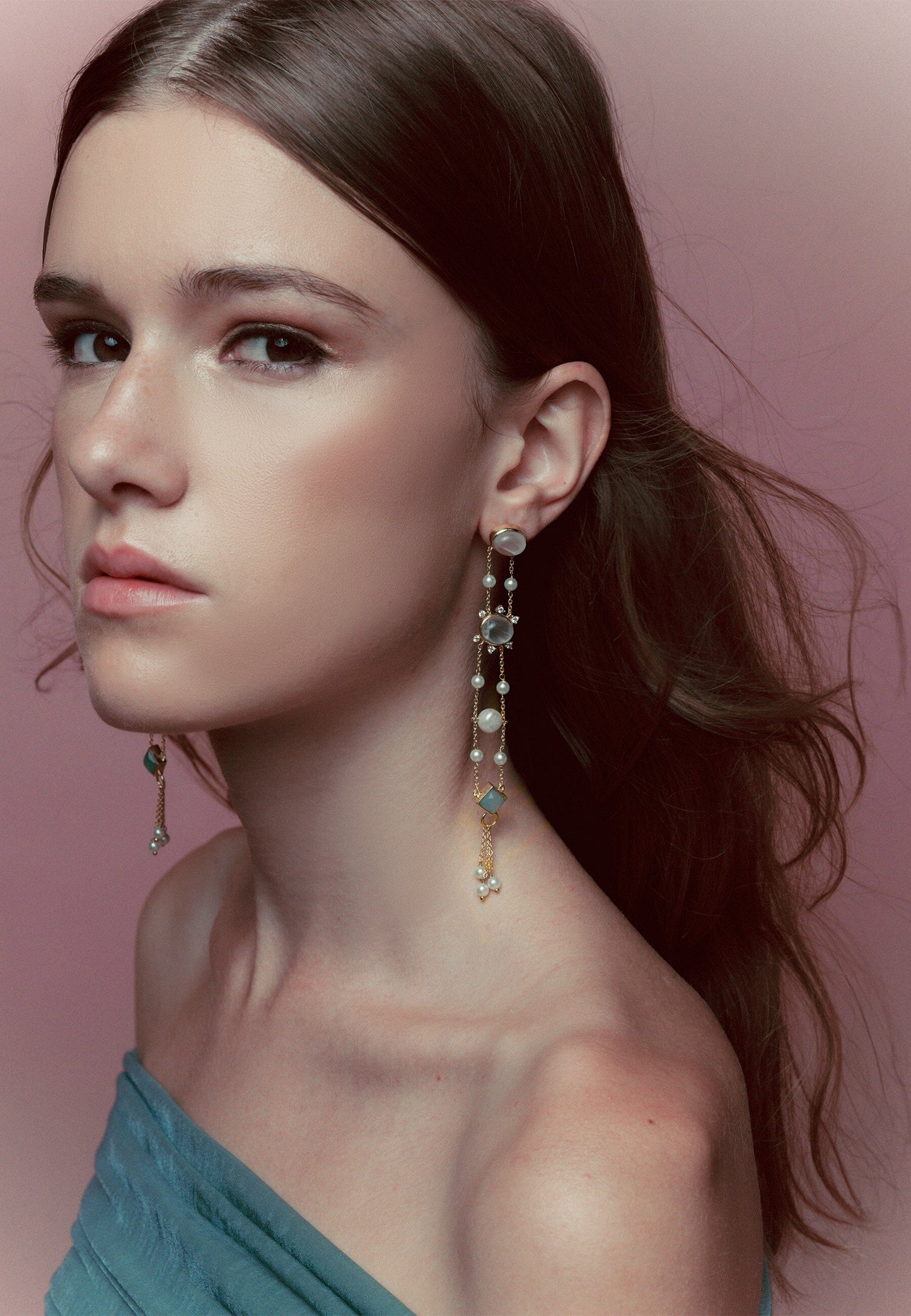 Pendientes Galatea Blancos Earrings LAVANI 