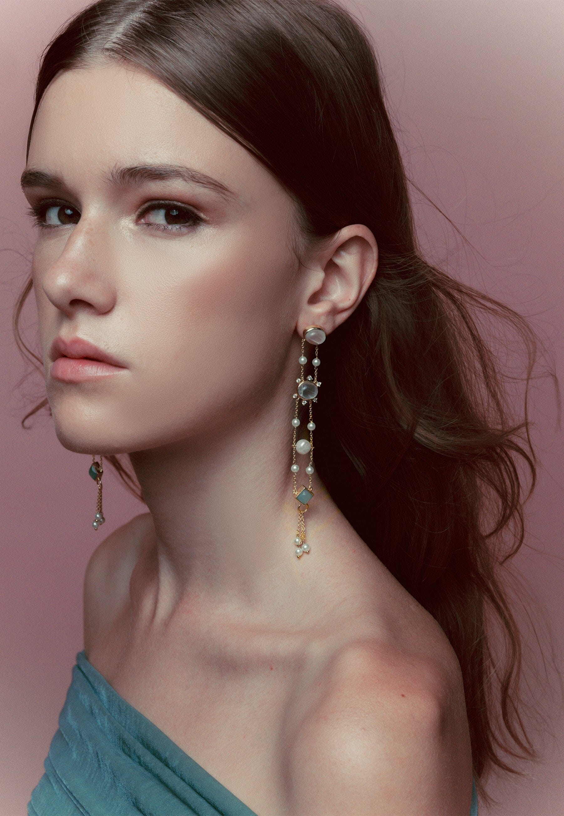 Pendientes Galatea Blancos Earrings LAVANI 