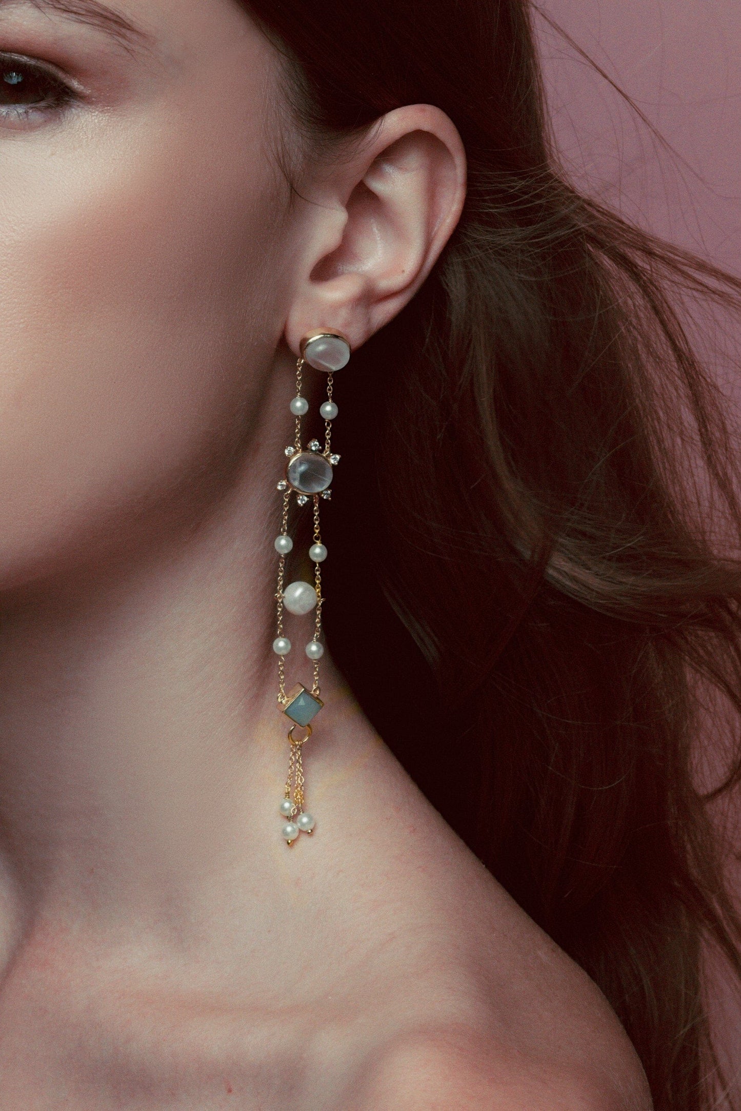 Pendientes Galatea Blancos Earrings LAVANI 