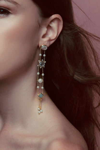 Pendientes Galatea Blancos Earrings LAVANI 