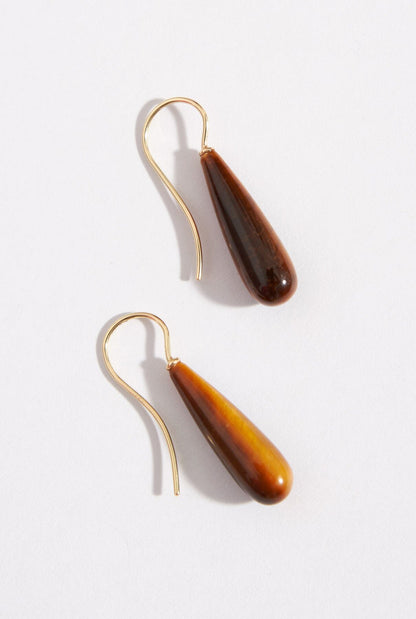 Pendientes gota gancho ojo de tigre Earrings SOYFASCINANTE 